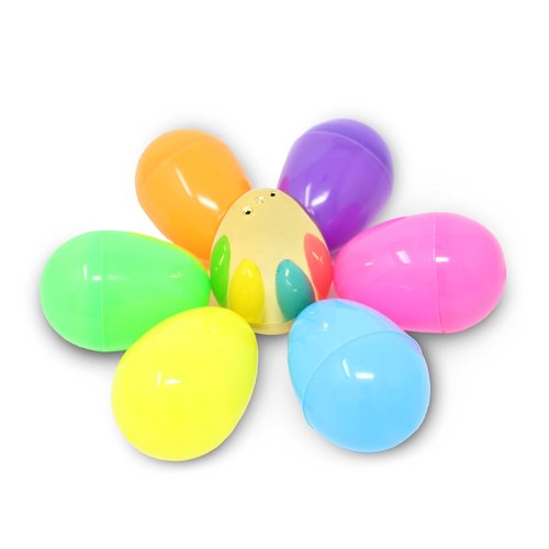 JOYIN 100PCS Easter Eggs, Plastic 2.3" 94PCS Colorful with 6PCS Golden Eggs Bulk Empty Fillable for Easter Hunt Party Favor Basket Stuffers Filler Classroom Prize Supplies Decor