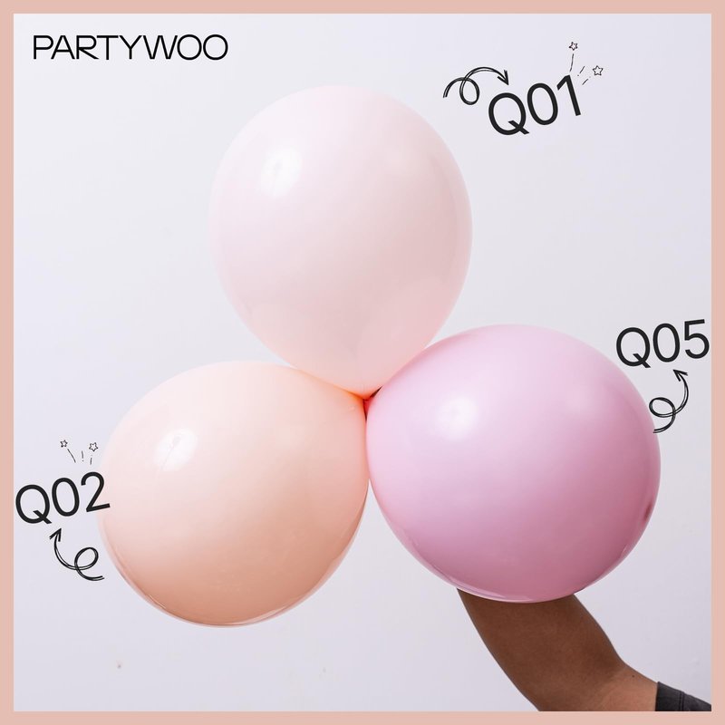 PartyWoo Pastel Orange Balloons 100 pcs Different Sizes of 36 18 12 10 5 Inch Baby Pale Light Pink Peach Latex Balloon Arch Kit Garland for Wedding Baby Shower Birthday Party Decorations Orange-Q02