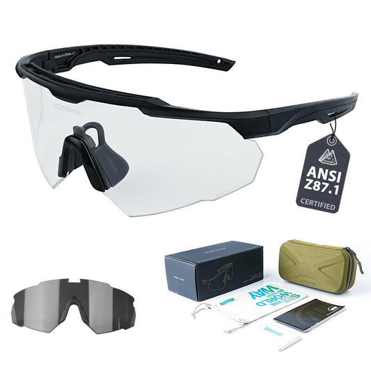VOZAPOW Shooting Glasses Anti Fog with High Definition Lenses, ANSI Z87+ Certified Tactical Safety Glasses for Men Women