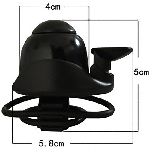 CTWHA 2PCS 5.8x5cm Mountain Bike Rotary Adjustable Ring Bell Black Bicycle Cycling Rattles Leather Ribbon Bell Loud Sound for Road Bike City Bike Sport Bike