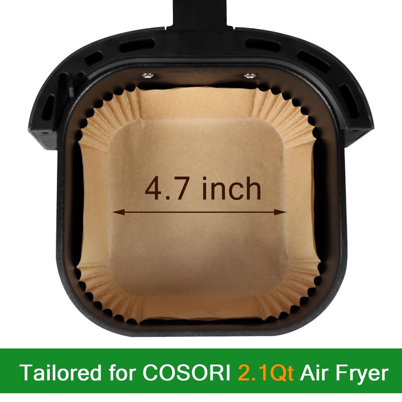 Small Air Fryer Liners Disposable Compatible with COSORI 2.1 Qt Air Fryer, 130 PCS Mini Air Fryer Liners Parchment Paper Baking Sheet for COSORI 2.1 Qt Accessories