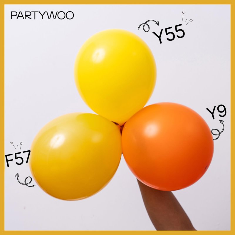 PartyWoo Mustard Yellow Balloons 100pcs 12 Inch Boho Netural Fall Balloons for Birthday Engagement Baby Shower Anniversary Bee Sunflower Little Cutie Thanksgiving Party Decorations Yellow-F57
