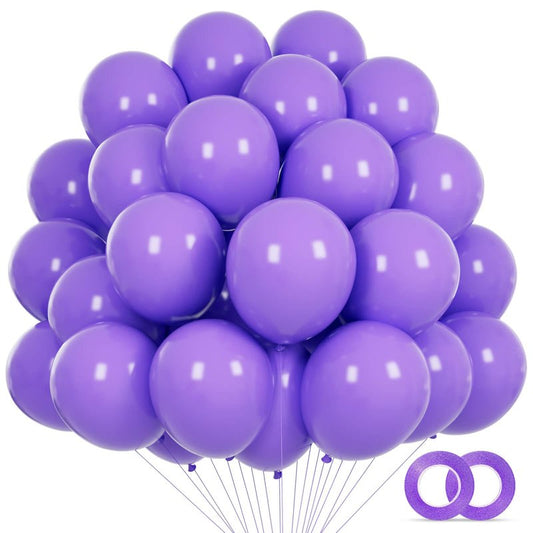 Purple Balloons 110Pcs, 5 Inch Small Purple Latex Party Balloons, Mini Thick Purple Balloons for Birthday Wedding Baby Shower Decorations.