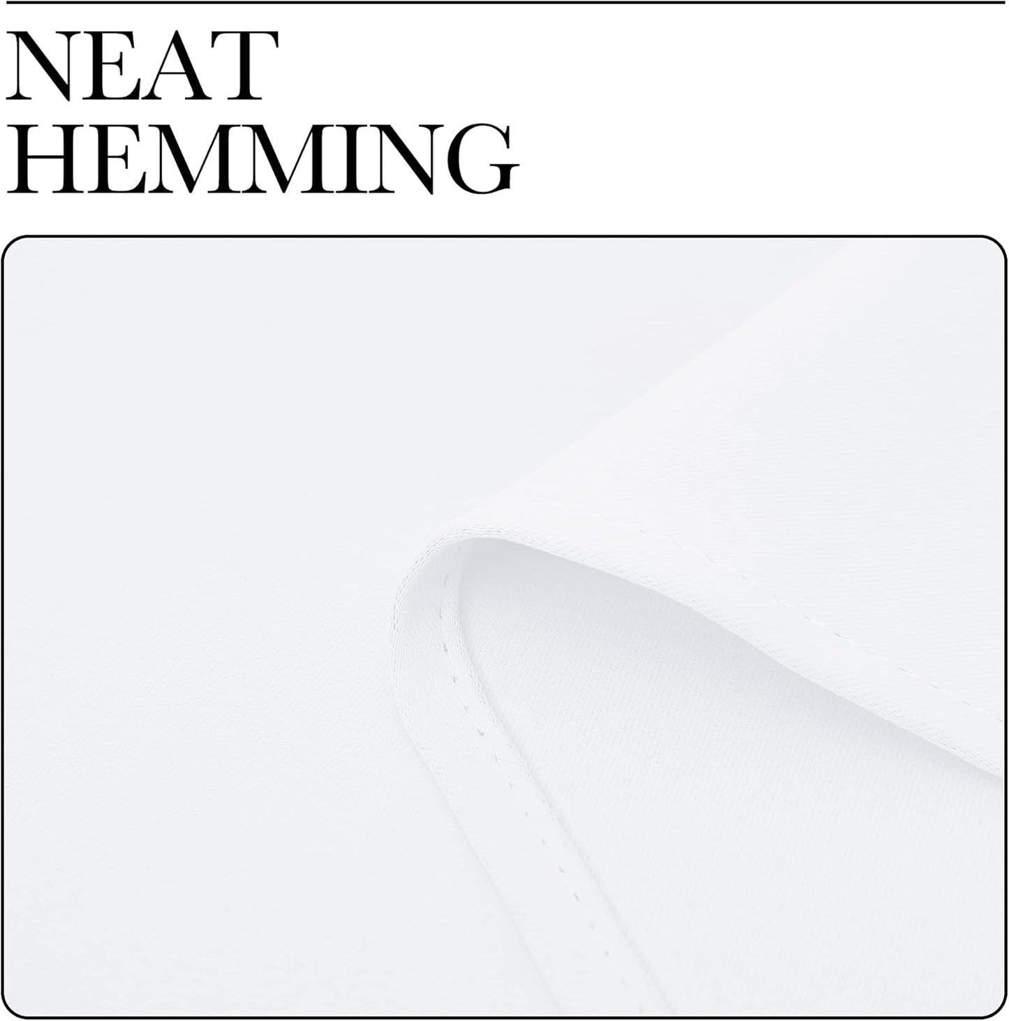 NICETOWN Window Curtains - 86-Inch Long Pure White Grommet Drapes | 50% Light Blocking, 1 Pair
