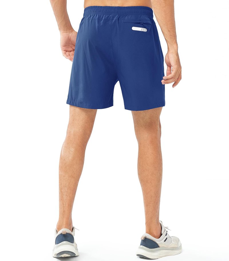 NORTHYARD Men's Athletic Running Shorts Gym Workout 7"/9"/5" Quick Dry Lightweight Sports Basketball Tennis 3 Zipper Pockets ROYALBLUE-5inch 4XL