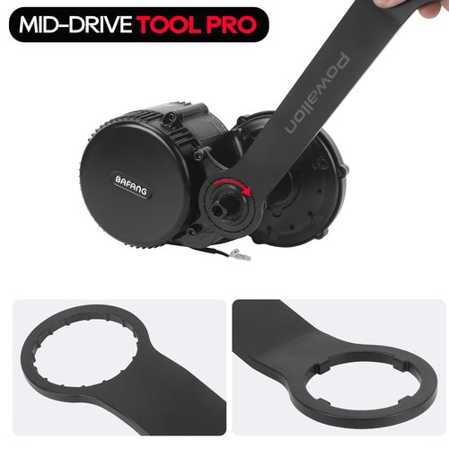 Bike Mid Drive Installation Wrench, Enhanced Removal Tool for BAFANG BBS01 BBS02 BBSHD|TONGSHENG TSDZ8 TSDZ2B Mid Motor, 1.77" Offset to Install/uninstall in One Go