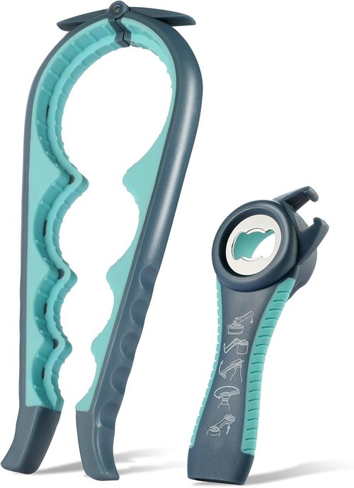 Jar Opener | Skiennix 5-in-1 Multi-Function Bottle Opener - Ergonomic Non-Slip Handle for Seniors
