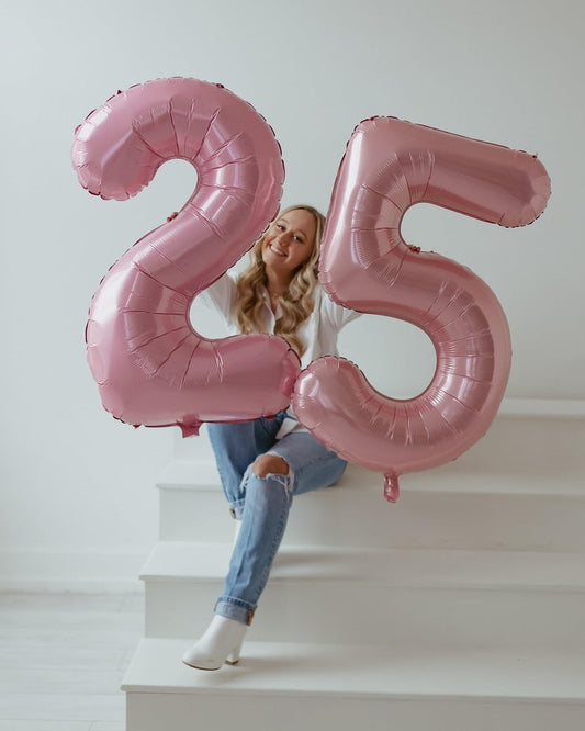 Pearlescent Pink 9 Balloon, Number Balloons 40 Inch, 9th Giant Birthday Decorations for Girls, 19th 29th Party Decorations Supplies, Number 9 Balloon