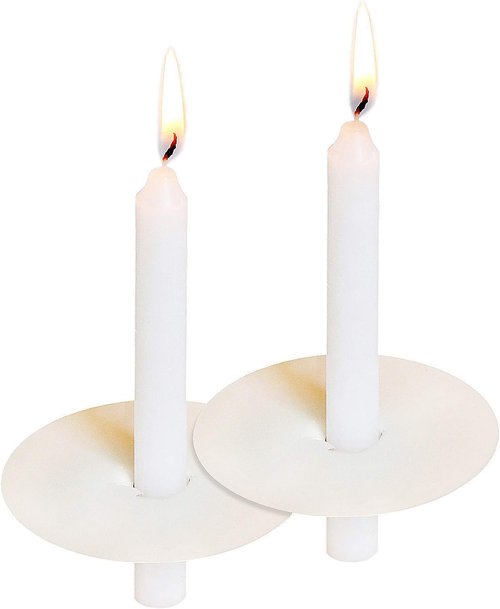 Howemon 150 Unscented White Church Candles - Drip Protectors for Vigil Services | 5" H x 1/2" D