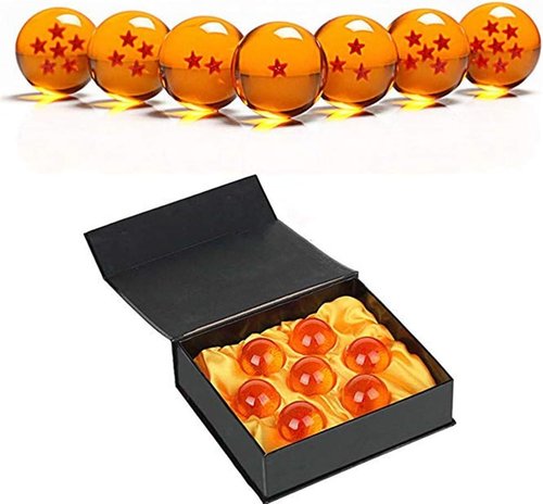 Country Toys Medium Crystal Glass Dragon Balls - Collectible Stars in Various Sizes (27-76MM)