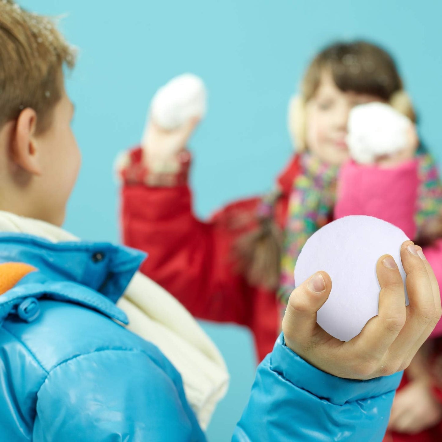 URATOT Snow Toy Balls - 40 Pack Plush Fake Snowballs for Kids' Indoor Winter Games | Soft & Safe