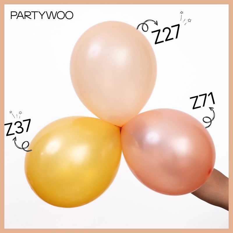 PartyWoo Pearl Peach Balloons 140pcs Different Sizes of 18 12 10 5 Inch Pastel Light Pale Orange Latex Helium Balloon Arch Kit Garland for Bridal Baby Shower Birthday Party Decorations Orange-Z27