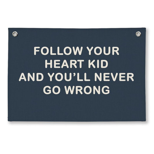 ShowDraven Boy Nursery Decor, Inspirational Wall Decor Hanging Linen Banner, Navy Blue Motivational Wall Flag for Kids Boys Room Playroom Nursery Decor, 20x30 Inch
