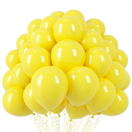 Voircoloria 110pcs Yellow Balloons 12inch Yellow Latex Party Balloons for Graduation, Wedding, Birthday, Gender Reveal, Baby Shower, Anniversary, Sunflower and Honeybee Theme Party Decorations