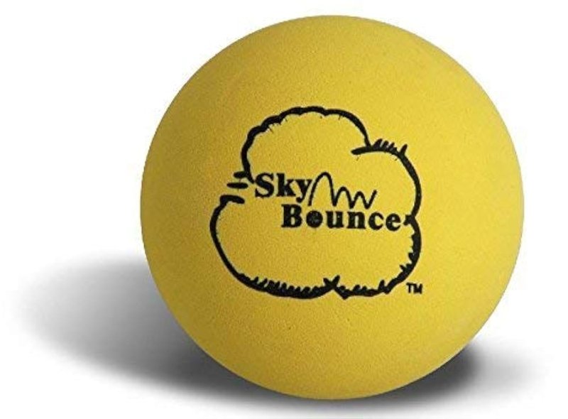 Sky Bounce Color Rubber Handballs for Recreational Handball, Stickball, Racquetball, Catch, Fetch, and Many More Games, 2 1/4-Inch, Yellow, 12 Count