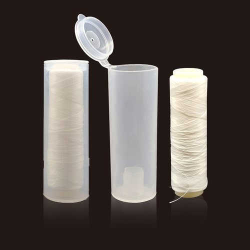 BRBASAP 2Pcs Magic Thread for Fishing 0.2 mm Elastic Invisible Bait Line 656 Feet Per Spool with Clear Storage Case Perfect for Wrapping Threading and Fishing Twine Holder