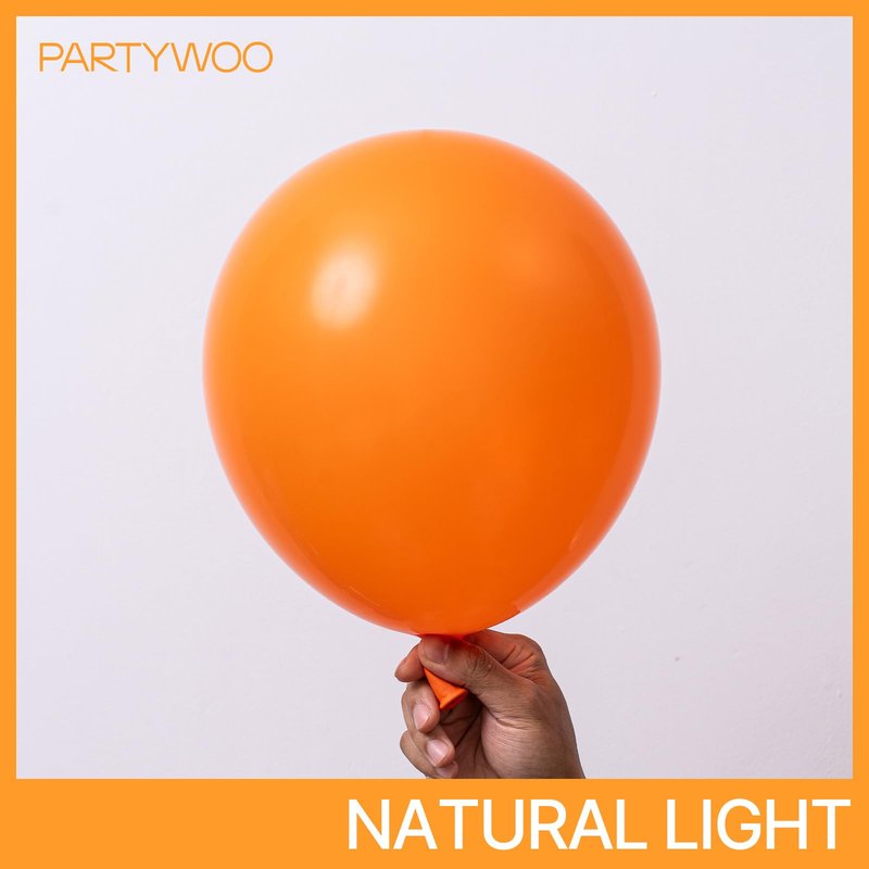 PartyWoo Orange Balloons 100pcs 12 Inch Fall Latex Helium Balloons for Birthday Baby Shower Graduation Tangerine Little Cutie Pumpkin Tropical Sunshine Boho Theme Party Decorations Orange-Y9