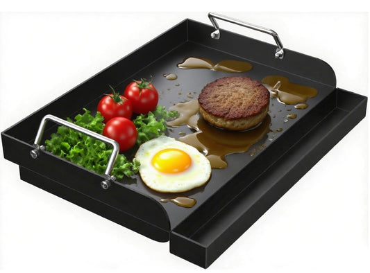 WEBROIL Nonstick Coating Cooking Griddle Insert for Gas Grill, 17" x13" Universal Griddle Flat Top Plate with Removable Handles for Charcoal/Gas Stove/Electric, Large Griddle Plate for Outdoor Grill