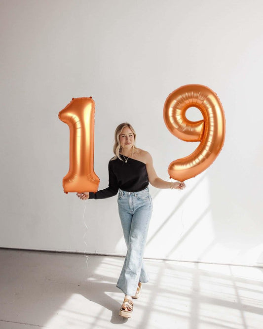 Orange Number 8 Balloon 40 Inch, 8th Birthday Party Decorations for Children, Giant 8 Foil Balloon for Party Supplies