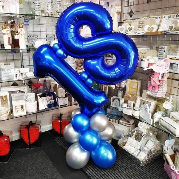 Number 7 Balloon - Night Blue 40 Inch Birthday Decoration for Girls & Women’s Parties
