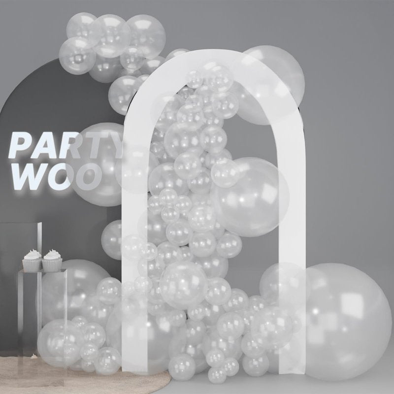PartyWoo Clear Balloons 100pcs Different Sizes of 36 18 12 10 5 Inch Transparent Balloon Arch Kit for Graduation Wedding Baby Shower Bridal Shower Anniversary Birthday Party Decorations Clear-Y2