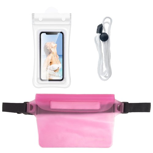 Cubicozy 2-Pack Waterproof Waist Bags with Adjustable and Lightweight Fanny Packs, Waterproof Bags for Travel, Hiking, Running, Beach, Swimming, and Outdoor Activities Men and Women