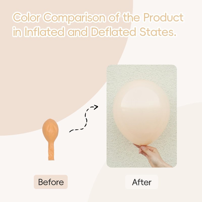 Nude Balloons 12 inch, Beige Latex Balloons 50pcs Party Balloons for Netural Baby Shower Gender Reveal Birthday Party Decorations