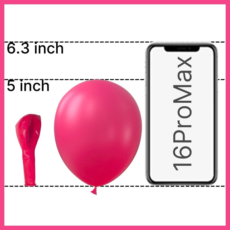 PartyWoo Hot Pink Balloons 100pcs 5 Inch Magenta Fuchsia Balloons for Baby Shower Gender Reveal Engagement Bachelorette Wedding Bridal Shower Anniversary Birthday Party Decorations Pink-Y12