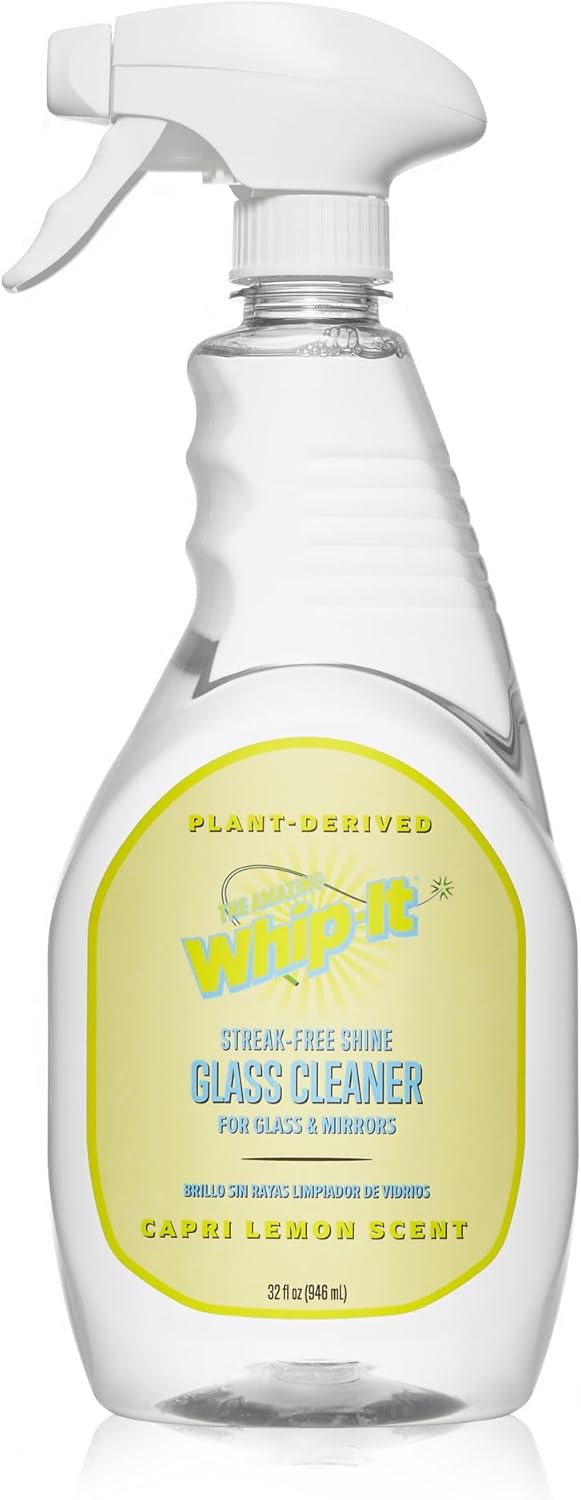 Whip-It Capri Glass Surface Cleaner Spray - Streak-Free Multi-Surface Cleaner for Tough Stains - 32oz