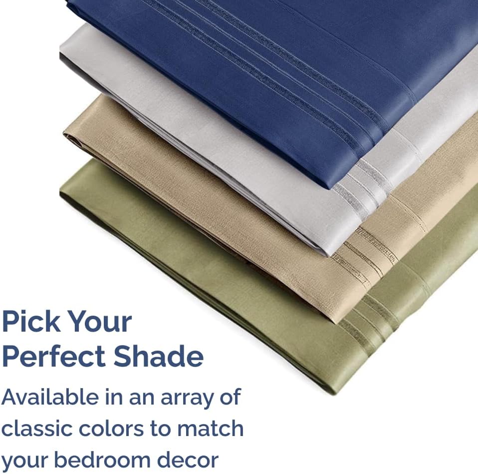 King Pillow Cases by [Brand Name] - Ultra Soft Hotel Quality - Wrinkle-Free & Fade Resistant - 2 Piece Set in Grey Stripes