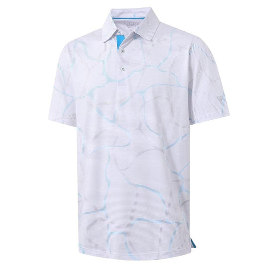 M MAELREG Polo Shirts for Men Quick Dry Fit Short Sleeve Performance Moisture Wicking Print Men’s Golf Shirts