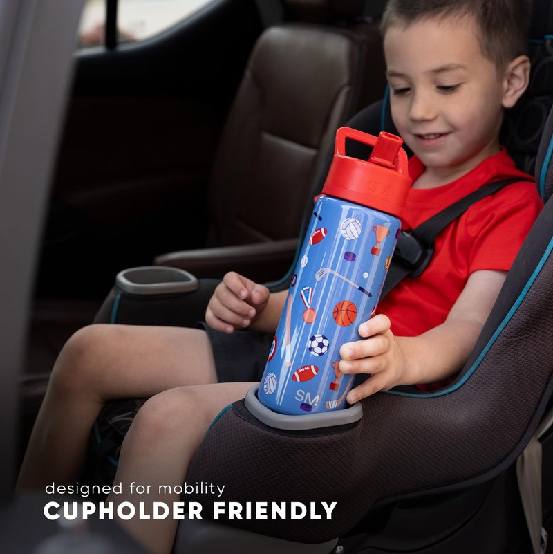 Simple Modern Kids Summit Water Bottle with Straw Lid | Peppa Pig 18oz Stainless Steel Cup Insulated Tumbler for Toddlers, School | Peppa Pig Bubbles