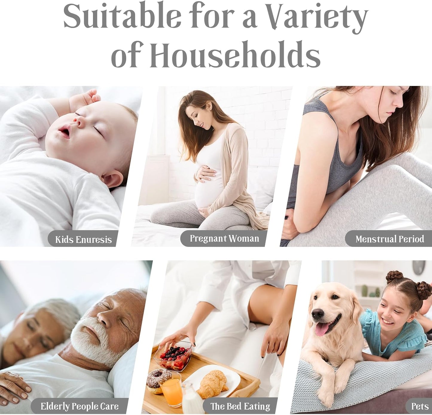BEDLORE Waterproof Mattress Protector - Soft, Breathable Full Size Pad with Deep Pocket (Gray)