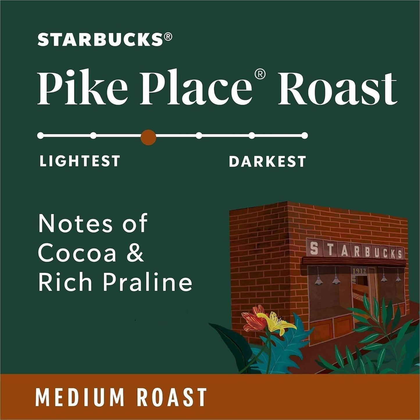 Starbucks® Pike Place Single-Serve Coffee K-Cup® - Convenient Carton of 24 Pods