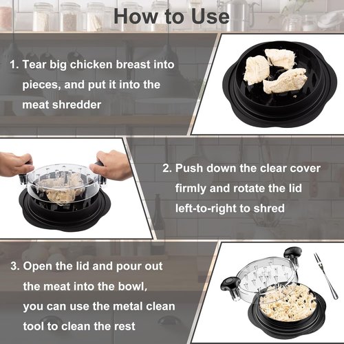 Chicken Shredder Tool by [Brand Name] - Large BPA-Free Meat Shredder with Anti-Slip Base & Handle