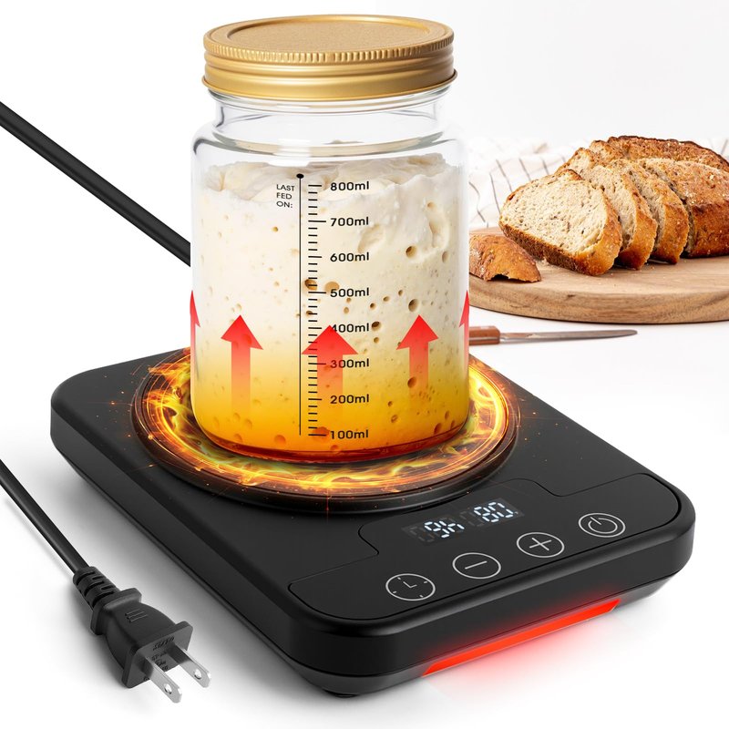 Upgraded Sourdough Starter Warmer, Precise 1°F Thermostat Control (70-100°F) Sourdough Warming Mat