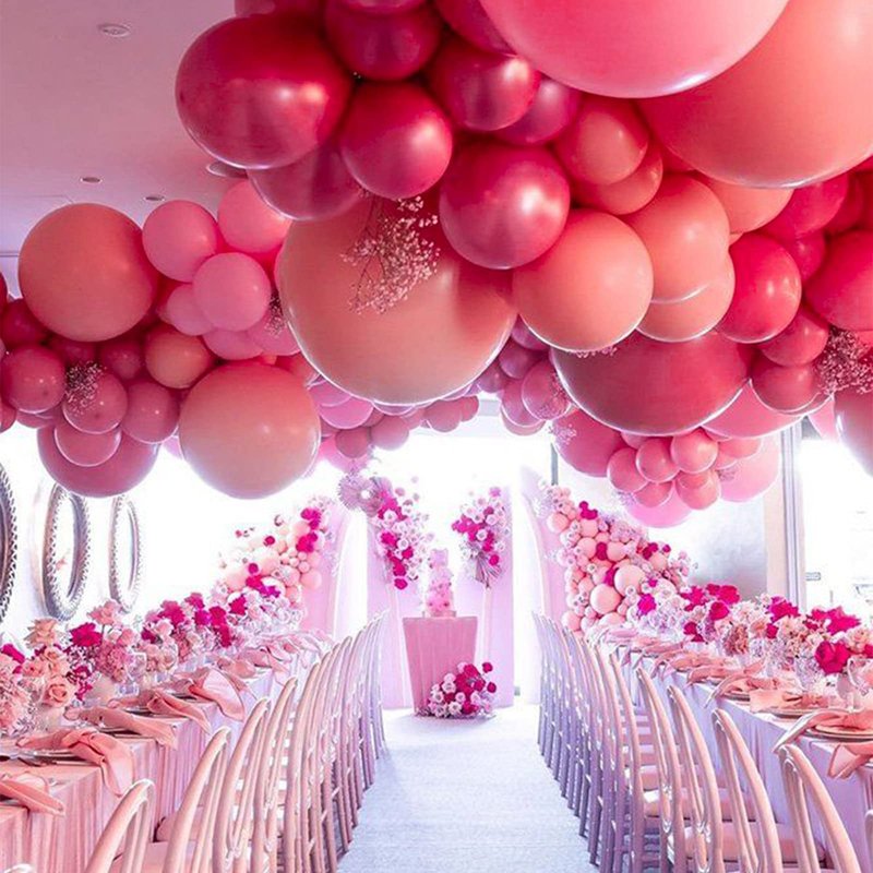 PartyWoo Hot Pink Balloons 4pcs 36 Inch Magenta Fuchsia Balloons for Baby Shower Gender Reveal Engagement Bachelorette Wedding Bridal Shower Anniversary Birthday Party Decorations Pink-Y12