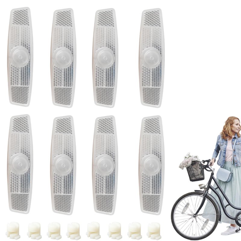 ZHLKHIOP Bike Wheel Reflectors, 8 PCS Bicycle Spoke Reflectors for Enhanced Night Visibility, 11.5 x 2.7 cm Universal Fit Reflectors for Bike Wheels