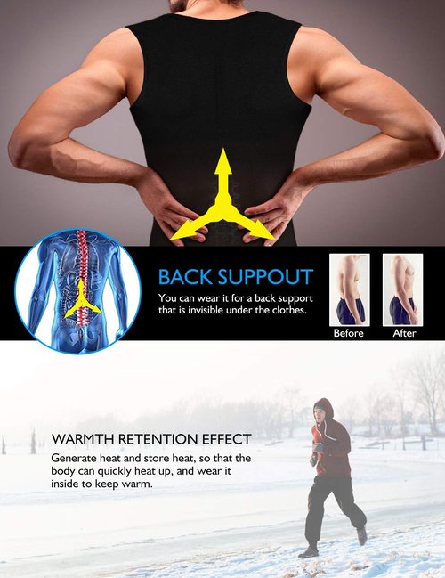 DoLoveY Men Sweat Sauna Vest Waist Trainer Body Shaper Hot Neoprene Sport Fitness Gym Workout Tank Top