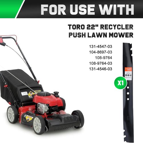 Grasscool Recycler 22 Blades - Replacement Parts for Toro Lawn Mowers | Fits 22" Deck Models