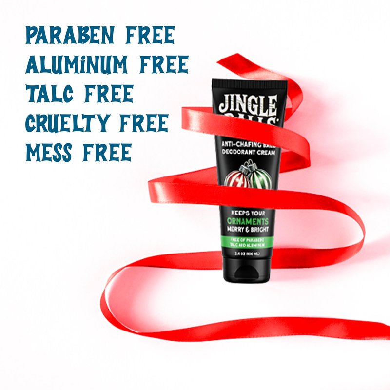 Pelto Jingle Anti-Chafing Cream Ball Deodorant for Men. 2025 Stocking Stuffers for Men Christmas Gifts For Husband Boyfriend, Unique Gifts for Him. White Elephant Gift Dad Boyfriend Secret Santa