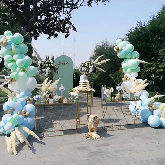 Voircoloria 90pack Mint Green Balloons Different Size 18/12/10/5 Inch Pastel Green Balloon Garland Arch Kit for Baby Shower,Graduation, Wedding, Birthday, Gender Reveal, New Year Decorations