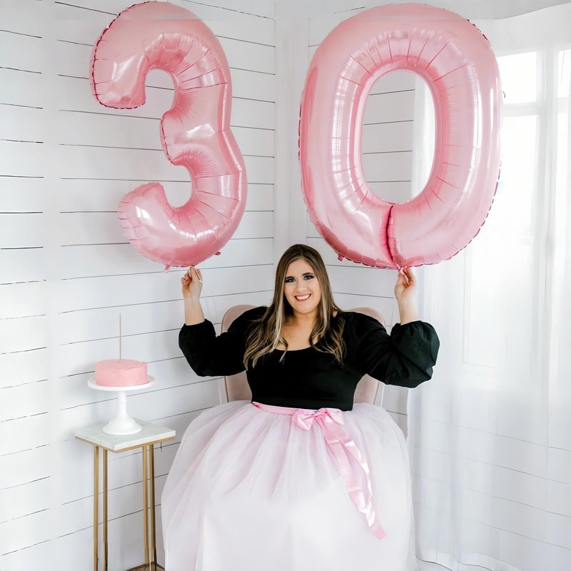 40" Balloon Letter A Pastel Pink, Large Foil Pink Letter Balloons Set A - Z for Girls, Light Pink A Helium Balloons for Women Birthday Anniversary Graduation New Year Party Decoration Supplies