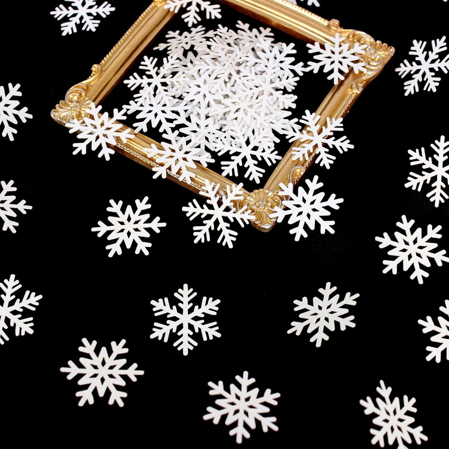 Skiennix 200PC White Snowflake Confetti - Perfect for Winter Wonderland Parties & Celebrations