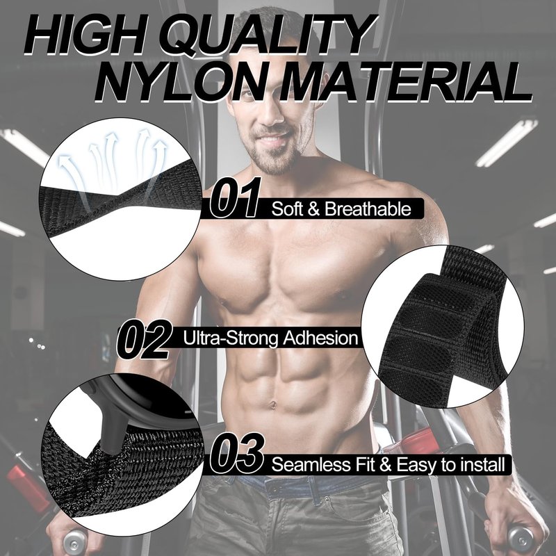 Oanux 22mm Sport Ankle/Arm Band Compatible with Amazfit Helio, Quick Release Breathable Nylon Bicep Strap Replacement for Garmin Venu 3/Venu 4 45mm/Venu 2/Vivoactive 4 & Forerunner 570-47mm/265/255