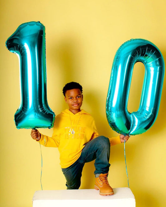 Blue Number 19 Balloon 40 inch, 19 Number Balloons, 19th Blue Birthday Decorations for Girls Boys Kids, 19 Year Old Blue Party Supplies
