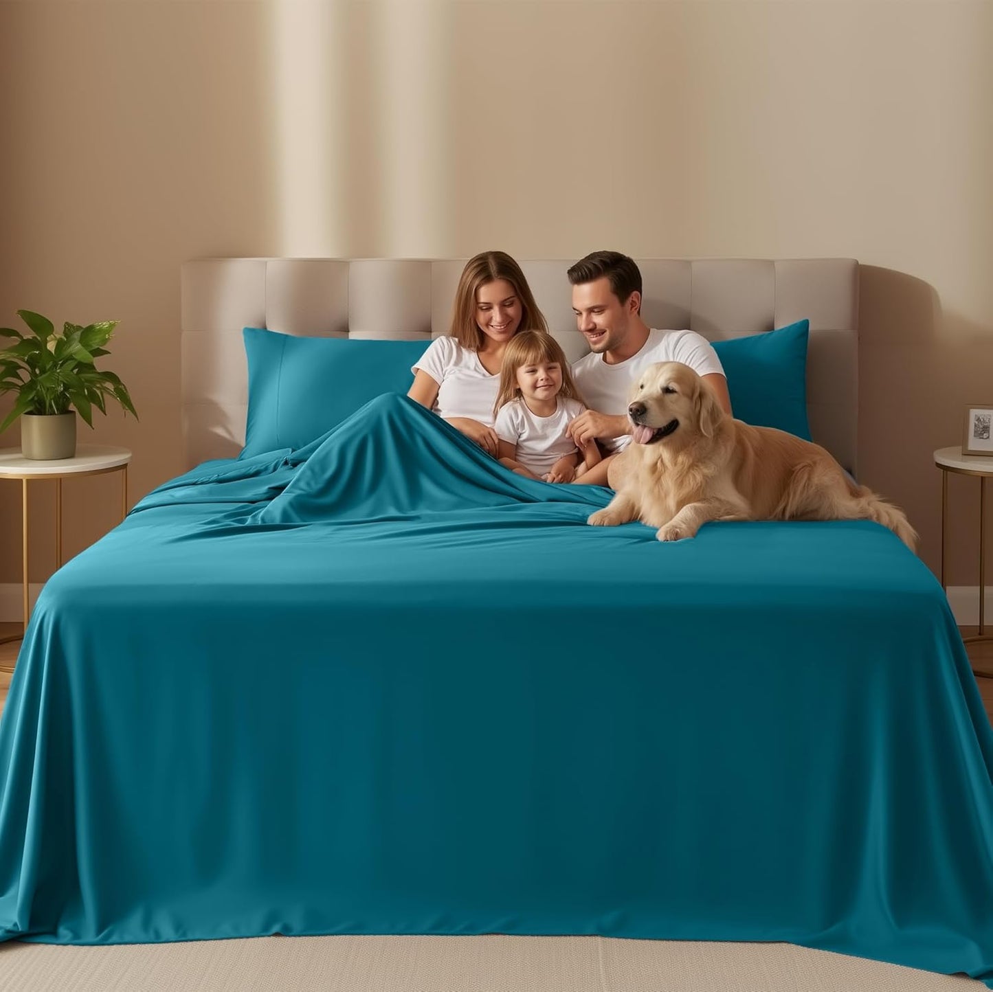 Utopia Bedding Full Size Sheet Set - Soft, Breathable Microfiber | 4-Piece in Denim Blue