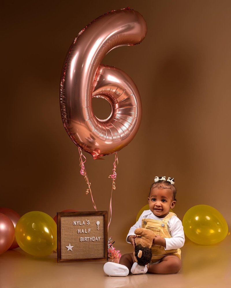 Rose Gold 4 Balloon, Number Balloons 40 Inch, 4th Birthday Decorations for Girls Boys, Four Large Numbers for Party Decor, Number 4 Balloon