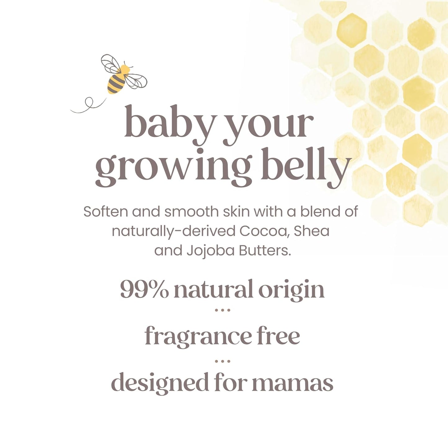 Burt's Bees Mama Belly Butter - Stretch Mark Cream for Pregnancy & Postpartum Care | 6.5 Oz Tub