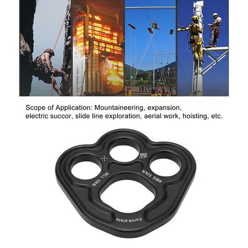 Boxwizard Rigging Plate 3 Holes Space Aluminium 50KN Uniform Force Equipment for Outdoors